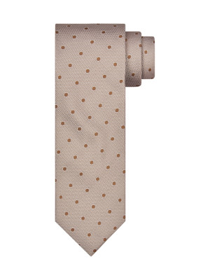 Profuomo Silk Woven Tie - Stone