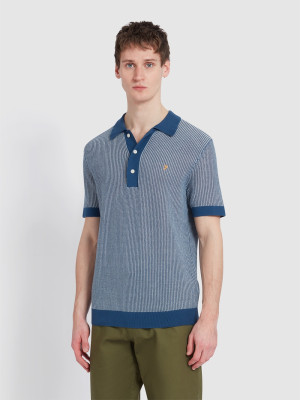 Farah Sanford Knit Polo - Blue