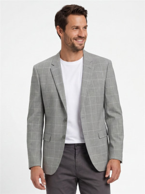 Boss H Jasper Check Blazer - Grey