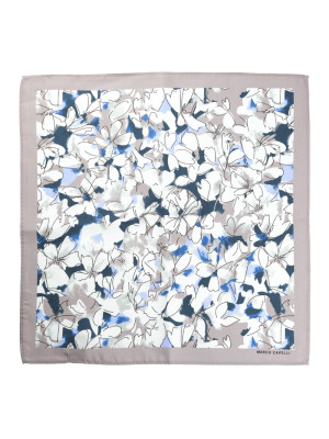 Marco Capelli Mini Floral Silk Pocket Square - White