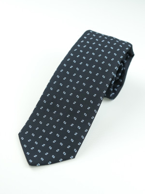 Marco Capelli Square Pattern 7.5cm Tie - Navy