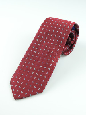 Marco Capelli Square Pattern 7.5cm Tie - Red