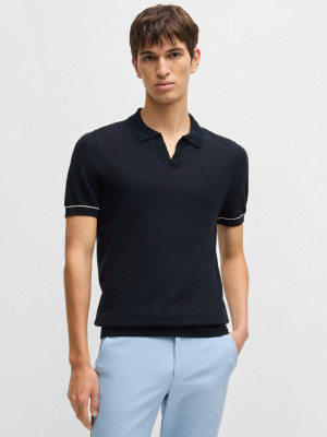 Boss Jianluca Knit Polo - Navy