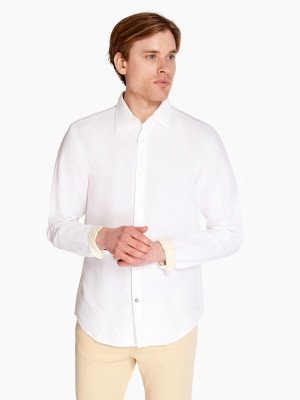 Boss C-Hal Kent C3-223 Linen Shirt - White