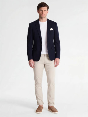 Herbie Frogg Honeycomb Tailored Blazer - Navy