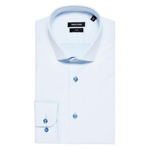 Remus Uomo Slim Fit Stretch Shirt - Blue