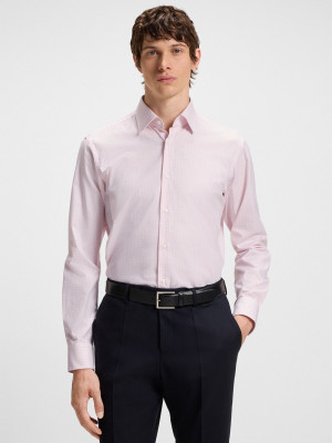 Boss H Joe Kent Small Check Shirt - Pink