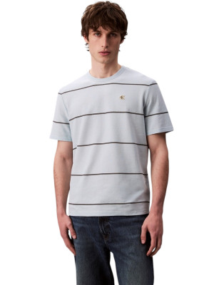 Calvin Klein Jeans Crossgrain Wide Stripe T-Shirt - Blue