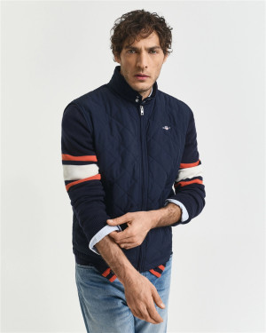 Gant Quilted Windcheater Vest - Blue