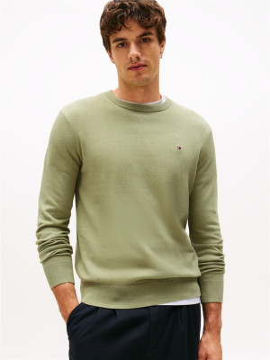 Tommy Hilfiger Pima Cotton Cashmere Crew Neck - Green