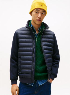 Tommy Hilfiger Mix Media Full Zip Jacket - Navy