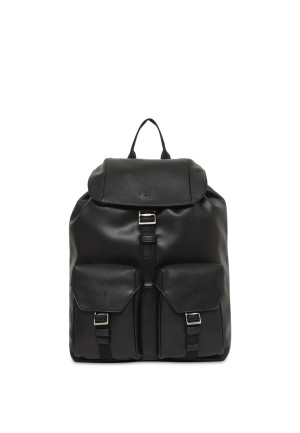 Calvin Klein Webbing Strap Flap Backpack - Black