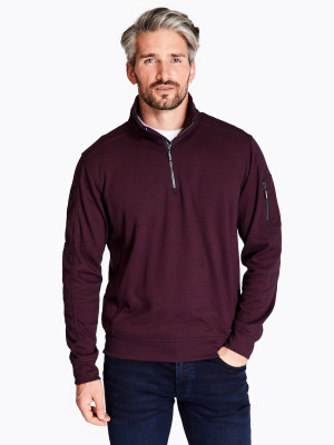 Marco Capelli Interlock Pinstripe Sweatshirt - Red