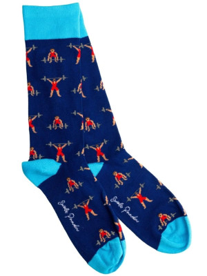 Swole Panda Weight Lifters Socks - Navy