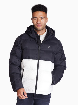 Calvin Klein Jeans Colour Block Puffer Jacket - Black