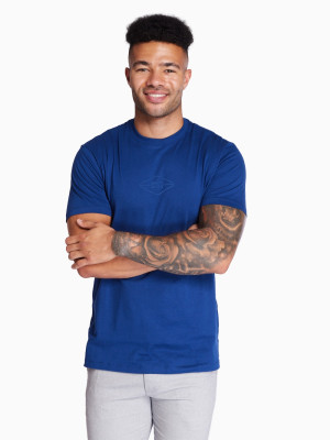 AX ARMANI Center Chest Logo T-Shirt - Blue