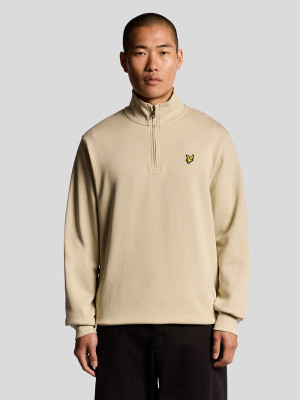 LYLE & SCOTT Loopback Quarter Zip Sweatshirt - Stone