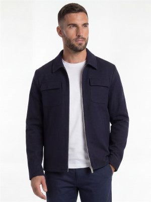 Leinster Club 1879 Leinster Stretch Knit Overshirt - Navy