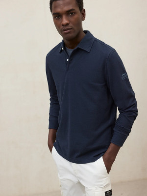 Ecoalf Patrick Long Sleeve Polo - Navy