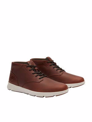 Timberland Parker Street Leather Mid Lace Up Sneaker - Tan