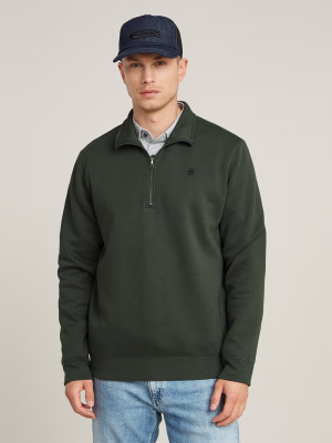 G-Star Premium Core Half Zip Sweat - Green