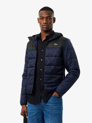 Lacoste Lightweight Colorblock Puffer Jacket - Navy