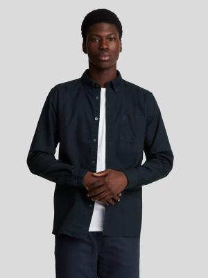 LYLE & SCOTT Tonal Eagle Oxford Shirt - Navy