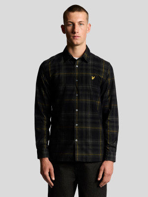 LYLE & SCOTT Cotton Tartan Corduroy Shirt - Black