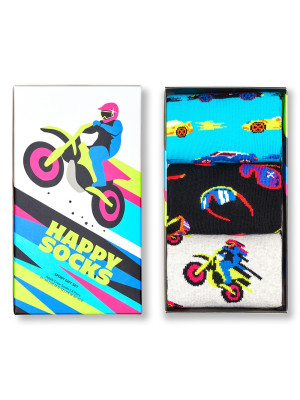Happy Socks 3 Pack Fast Sport Gift Set