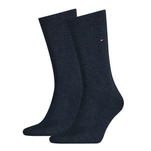 Tommy Hilfiger 2 Pack Solid Colour Socks - Navy