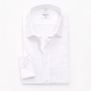 Marvelis Modern Fit Easy Iron Shirt - White