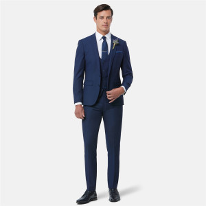 Remus Uomo Lazio Slim Fit 3 Piece Suit - Blue