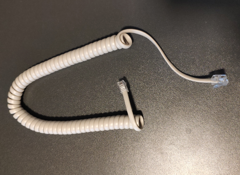 Kabel skrętny telefonu CTS-202 CTS-203 - szary