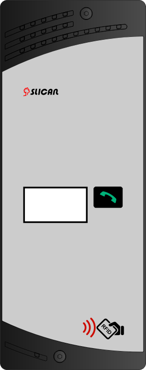 Bramofon DPH jednoprzyciskowy z czytnikiem identyfikatorów