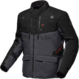 Modeka Atlaz Motorradjacke dunkelgrau schwarz Gr. M