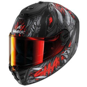 Shark Spartan RS Shaytan schwarz rot silber grau Gr. L 59/60