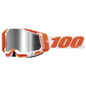 100% Racecraft 2 Extra Crossbrille Orange Gläser silber verspiegelt