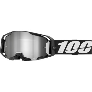 100% Armatic Crossbrille MTB Black Gläser silber verspiegelt