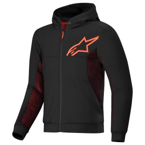 Alpinestars Chrome Air Sport Hoodie schwarz rot fluo Gr. L