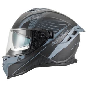 Apex FI200 Integralhelm Madrid grau schwarz Gr. L 59/60