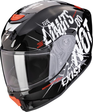 Scorpion EXO-JNR Kinder-Motorradhelm BOUM schwarz-weiß Gr. L 52/53