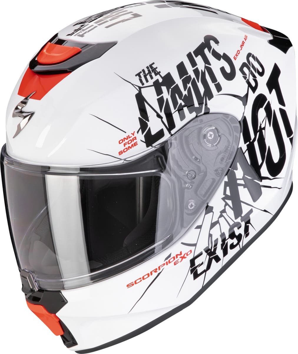 Scorpion EXO-JNR Kinder-Motorradhelm BOUM weiß-schwarz Gr. M 50/51