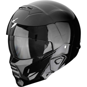 Scorpion EXO-Combat II Solid schwarz glänzend Gr. L 58/59