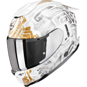 Scorpion EXO-1500 Air Apus perlmutt weiß grau gold Gr. L 59/60