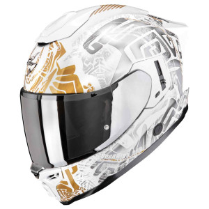 Scorpion EXO-1500 Air Apus perlmutt weiß grau gold Gr. M 57/58