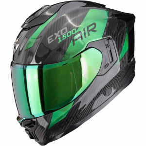 Scorpion EXO-1500 Carbon Air Platted schwarz grün Gr. M 57/58