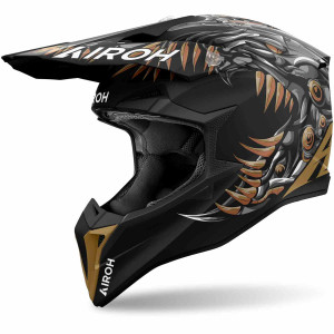 Airoh Wraaap Crosshelm Cyborg schwarz matt grau bronze Gr. S 55/56