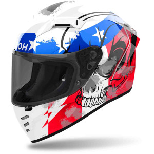 Airoh Connor Integralhelm Nation weiß blau rot Gr. M 57/58