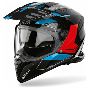 Airoh Bandit Tune schwarz blau rot Gr. M 57/58