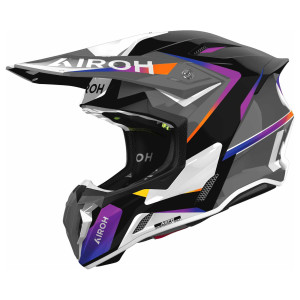 Airoh Twist 3 Hustle schwarz grau blau Gr. M 57/58